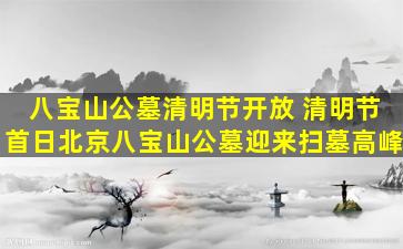 八宝山公墓清明节开放 清明节首日北京八宝山公墓迎来扫墓高峰